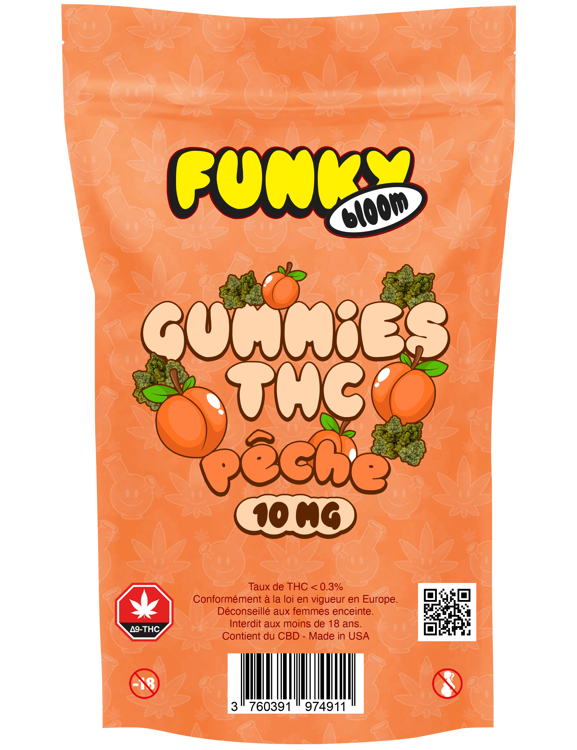 GUMMIES THC 10MG PÊCHE